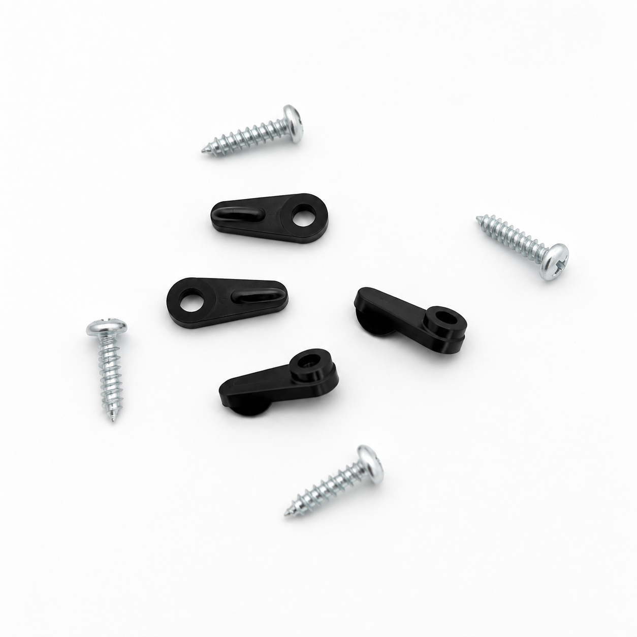 Black Flat Swivel Clips