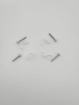 Clear 11mm Swivel Clips - Pack of 4