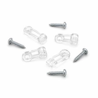 Clear Flat Swivel Clips - Pack of 4