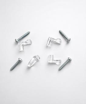 Clear 9mm Swivel Clips - Pack of 4